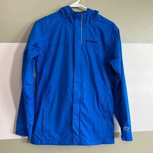 Columbia cobalt black lightweight rain jacket